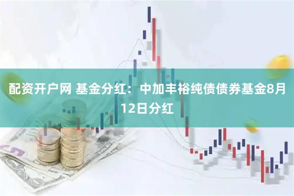 配资开户网 基金分红：中加丰裕纯债债券基金8月12日分红